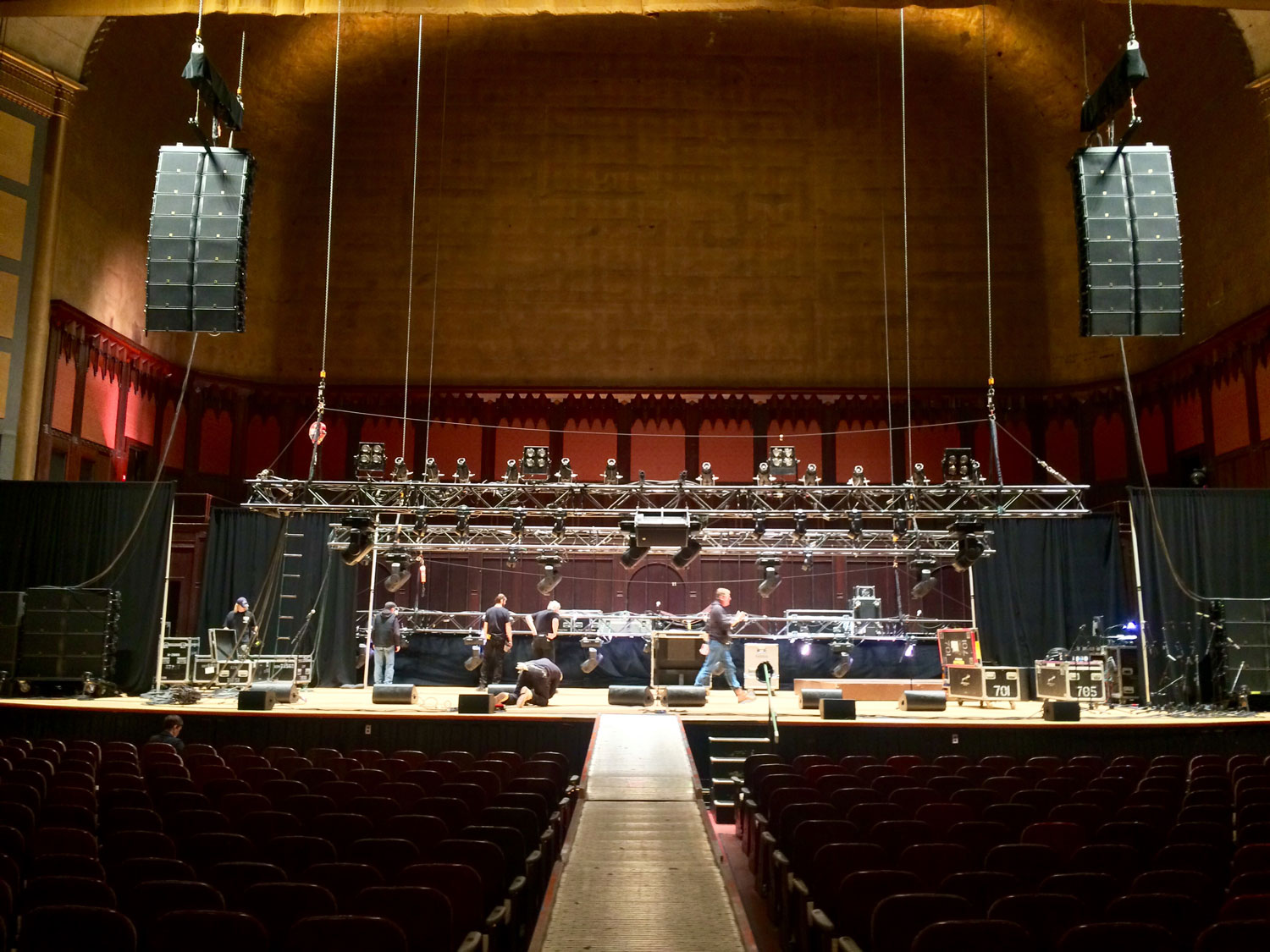 Load cell management. Massey Hall, Performings Arts Theatre, Toronto