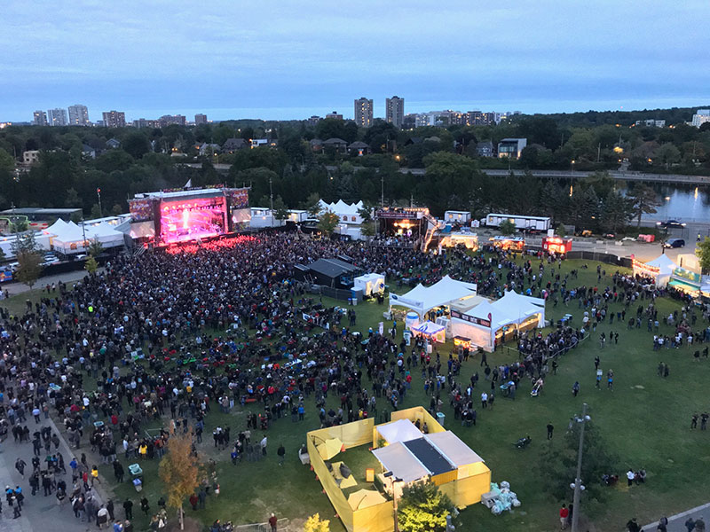 Broadweigh software in action at an outdoor festival